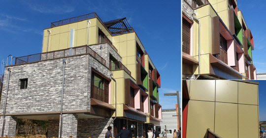 인피넬리가 사용된 고성 LH 햇살마루 모습. <포스코강판 제공>